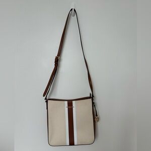 Michael Kors Tan and Brown Messenger Bag